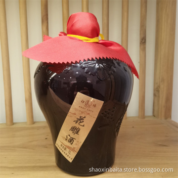 huadiao rice wine in jars